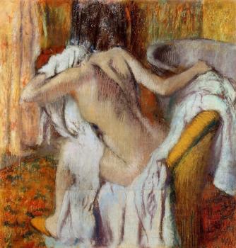 Edgar Degas : After the Bath, Woman Drying Herself II
